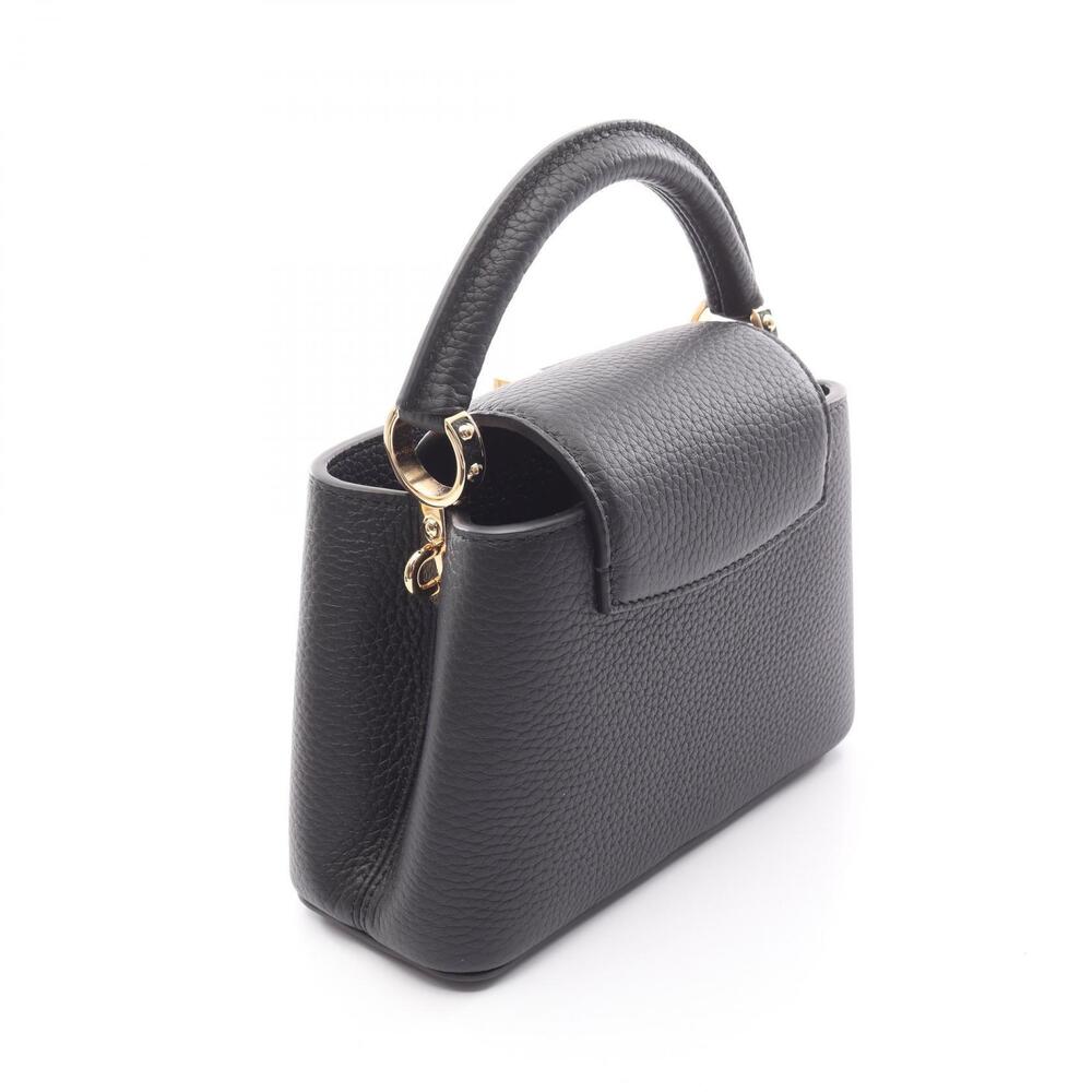 Louis Vuitton Capucines Handbag Taurillon Leather Black